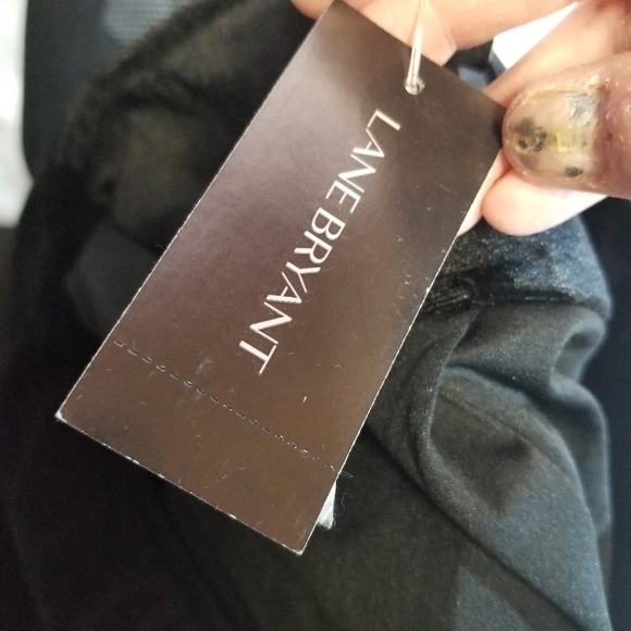 Lane Bryant black stretch velvet moto jacket new - Picture 8 of 9